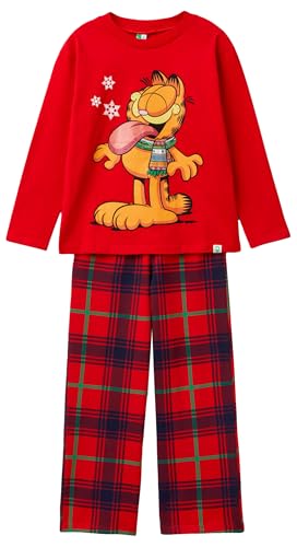 United Colors of Benetton Pig(Maglia+Pant) 37MW0P07T Set di Pigiama, Rosso, 90 Bambino