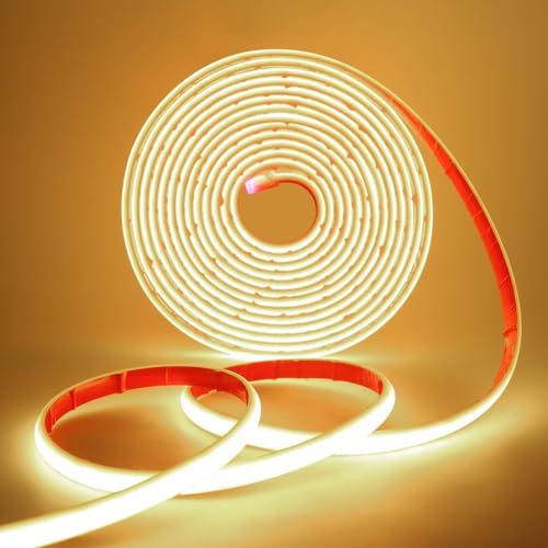 KISUFU 12V Neon Striscia di Luce con Nastro Adesivo, Impermeabile IP68 neon 320 LEDs/m, Ogni 5cm di Taglio, Silicone Striscia luminosa flessibile per interni,cucina, fai da te (Bianco naturale, 2M)