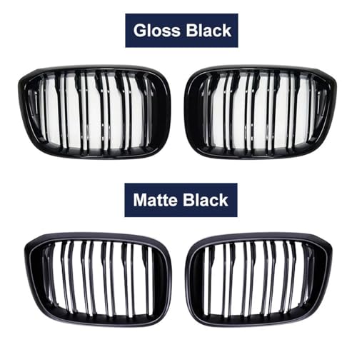 Grille Calandre Avant Double Ligne Finition Matte Black pour E90 E91 - 3