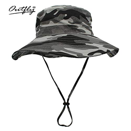 Wide Brim Camouflage Beach Sun Hat Men & Women Upf 50+ Uv Protection Summer Fishing Hat Safari Boonie Hat #TOP7