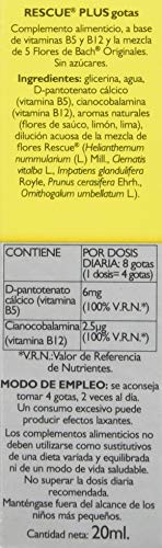Rescue Remedy Plus Vitaminas Gotero 20 ml para complementar tu dieta 2