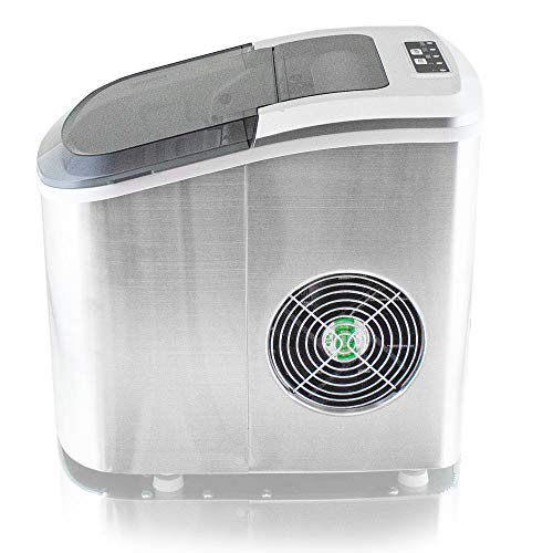 Eiswürfelmaschine Edelstahl Eiswürfelbereiter Eiswürfel Ice Maker Eis Maschine Icemaker (Steel) – Bild 4