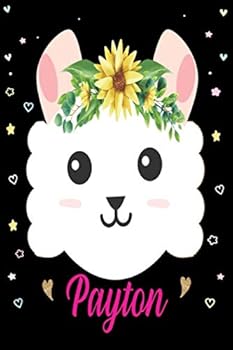 Payton : Personalized Llama Journal with Pink Name- Alpaca Writing Journal Lined,Notebook for Men and Women