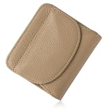 [PURCHIC] 二つ折り財布 ミニ財布 レディース 本革 薄型 コンパクト 軽量 財布 小銭入れ スキミング防止 (グレージュ)