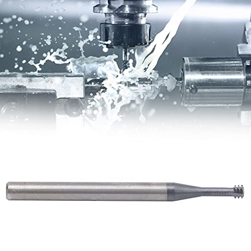 Schneidfräser, 3-Zahn Metrischer 60 ° Wolframstahl-Gewindefräser, M4x0,7xD4x50, Kann für Aluminium, Kupfer, Edelstahl, Legierten Stahl Verwendet Werden