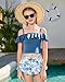 Mioglrie Teen Bathing Suits for Girls 13-14 Years Old Trendy Two Pieces Bikini Set Swimsuits Little Girls Swimwear Blue