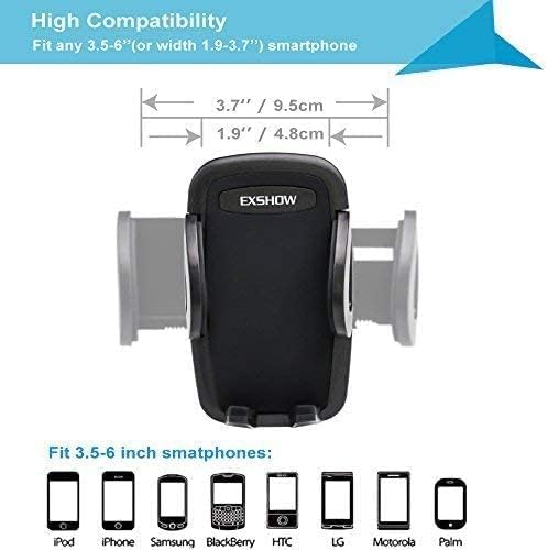 Miniatura 3 de EXSHOW sostén de parabrisas para teléfono celular. 12 pulgadas de largo. Soporte para teléfono celular con teclado Easy Touch para todos los