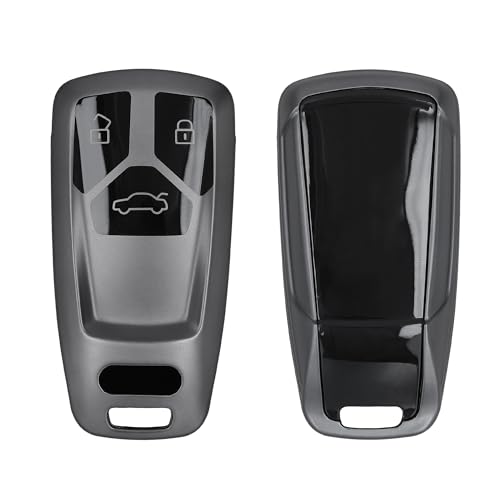kwmobile Custodia Compatibile con Audi con 3 tasti Smart Key (solo Keyless Go) - Cover Chiavi Auto Protezione Copri Telecomando - Copertina Chiave - Copertura Gommata Silicone TPU