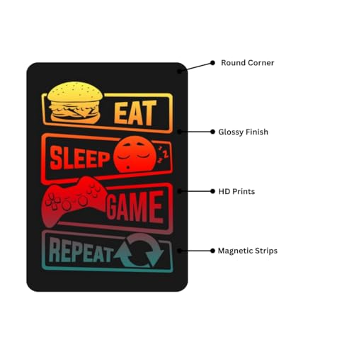 Image of Zesta Bathroom Decor Items Washroom Decor Tin Sign | Aesthetic Posters Wall Poster for Bedroom | Magnetic Cafe Decoration Items /Restaurant Decorations Items | Quirky Home Decor Bar Accent (Gamer (2))