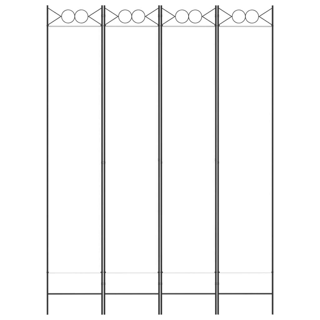 Paravent pliable 4 pièces Blanc 160 x 220 cm