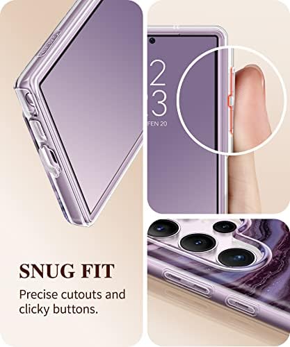 GVIEWIN Kompatybilne z Samsung S23 Ultra etui Galaxy 2023 5G 6,8", z osłoną obiektywu aparatu, marmurowe, wąskie, stylowe, odporne na zarysowania, odporne na wstrząsy, etui ochronne z TPU do Galaxy