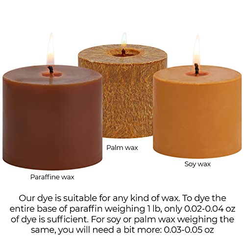 Image of Candle Shop - Brown Color 2 oz- Dye Chips for Making Candles - Candle Wax Dye - A Great Choice of Colors