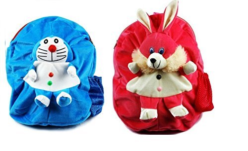 Blue Tree Doraemon and Rabbit Cartoon Plush Soft School Bag for Kids (Blue and Pink, 3 to 5 Years,Pack of 2) (B07HLZHVGT) Amazon Price History, Amazon Price Tracker