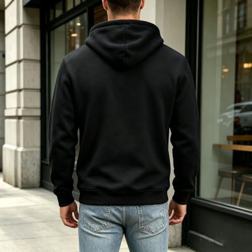 Mens Sherpa Lined Hoodie Sweatshirt Winter Warm Long Sleeve Fleece Pullover - image 6