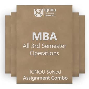 MBA 3rd Semester Operations Management IGNOU Solved Assignment Combo ...