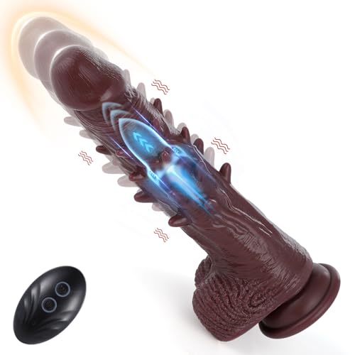 SWEETLORY Suction Cup Dildo Vibrator, Realistic Thrusting Vibrator with 3 Strong Telescopic Modes, Thrusting Sex Toy for Men, Anal G Spot Dildo Sex Sexual Stimulation Device for Women and Couple