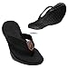ChayChax Herren Flip Flops Weiche Zehentrenner Outdoor Sports Beach Sandalen rutschfest Pool Badelatschen Pantoffeln,Schwarz,44 EU