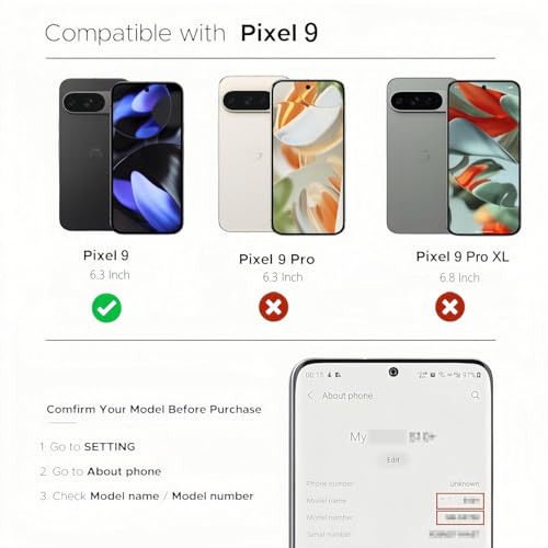 Back Panel Battery Door Glass Cover Replacement for Google Pixel 9 (Peony) - Thumbnail 2