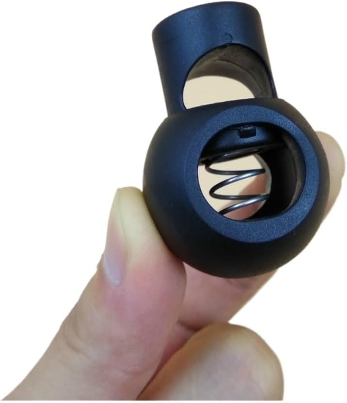 Cord Locks, Cord Ends Connector Cord Locks,Toggles 10pcs Black Plastic Ball Cord Locks Round Toggle Clip Stopper 48 * 34 * 15mm Repair DIY Bags Clothing Accessories