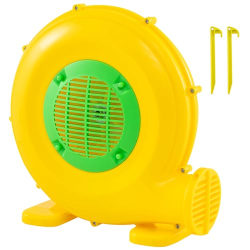 GYMAX Air Blower Inflatable Bouncy Castle Blower with Ground Stakes Electric Air Pump Fan for Bounce House Water Slide (450W)