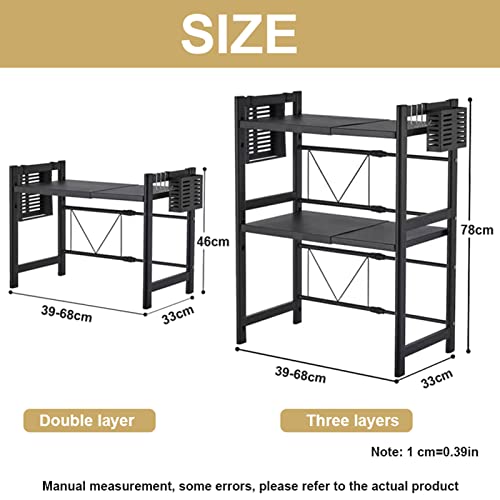 Étagère de rangement réglable micro-ondes pour organiser un petit comptoir - 8