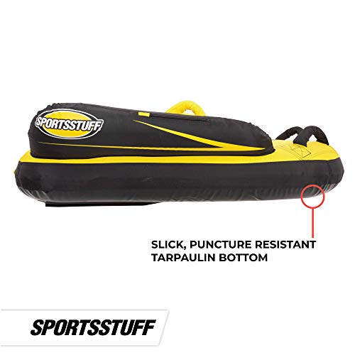 Sportsstuff Descender Kids Inflatable Snow Tube/Sled With Ultra Durable Nylon Cover , Black #TOP3