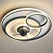 CATA-MEDICA Ventilateur de Plafond avec Lumière Moderne Dimmable 120W Ventilateur de Plafond Acrylique 3 Couleurs Ventilateur d'Éclairage Ultra-Silencieux Ventilateur de Vent à