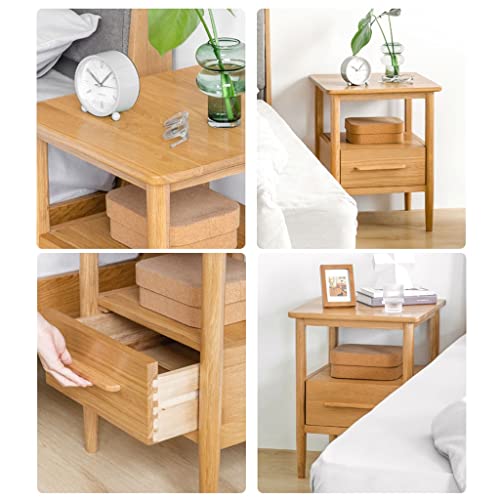 Minimalist Wooden Bedside Tables - Oak Storage Cabinet for Living Room & Bedroom - Stylish Coffee Table with Ample Storage Space - Modern Home Furniture - Image 8