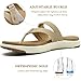 COFACE Womens Orthopedic Flip Flops Ladies Slip On Athletic Yoga Memory Foam Cushion Recovery Walking Thong Sandals Summer Beach Pool Slippers Comfortable Plantar Fasciitis Arch Support Beige Size 8.5