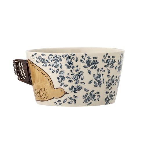 Bloomingville Hezha Schale, Steingut, Blau und Braun