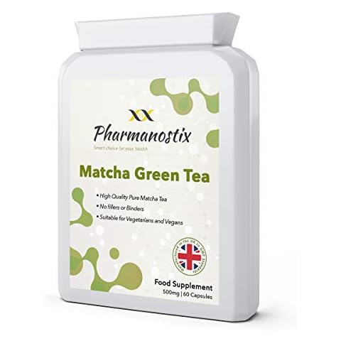 Japanese Matcha Green Tea 1000mg per Serving- 60 Vegan Capsules - 100% Pure, Potent Antioxidant & Weight Management Supplement- Rich Source of Chlorophyll- Made in The UK- Pharmanostix Cover