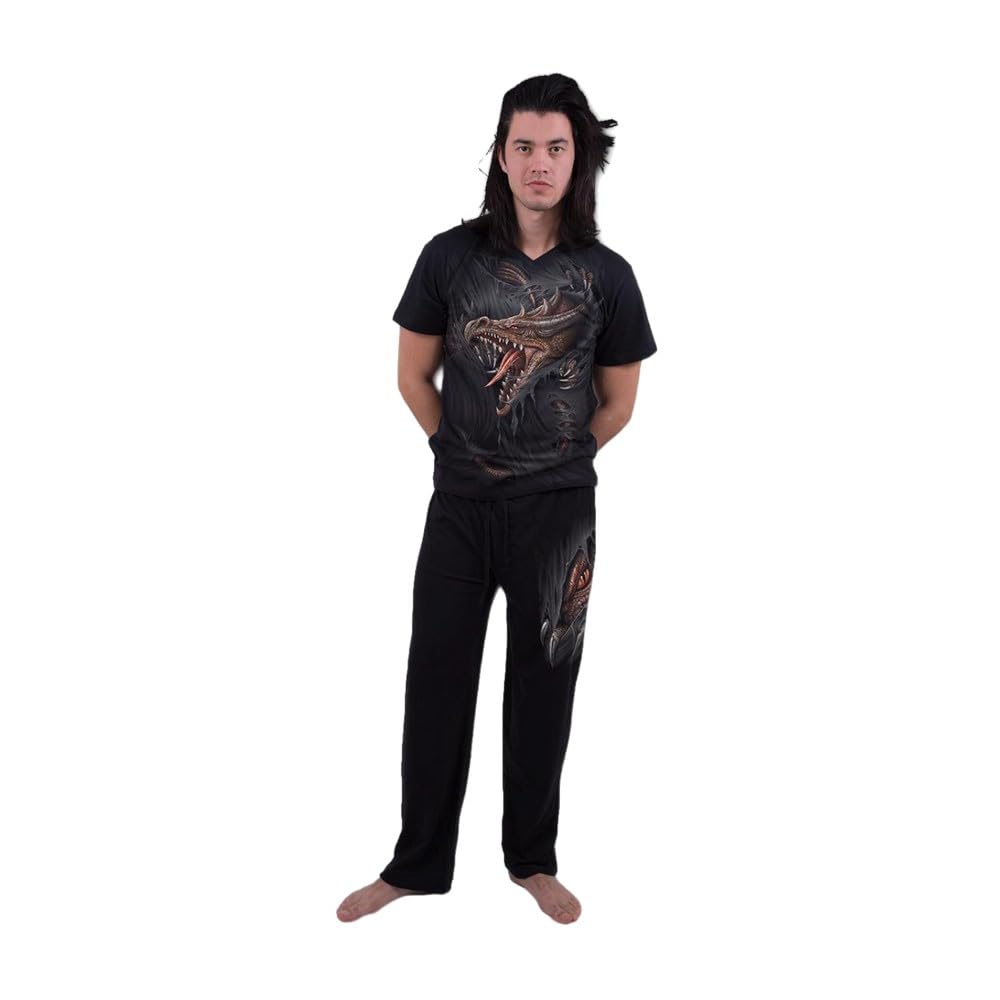 Spiral Wolf Chi Männer Schlafanzug schwarz Geschenke