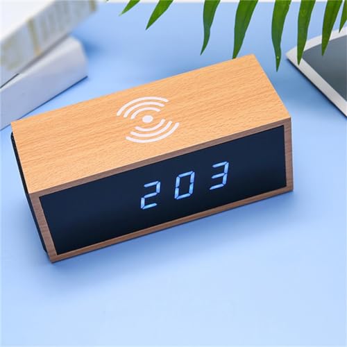 Reloj electrónico de audio para sustitución de alarmas móviles con carga Qi 5