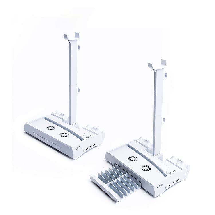 Support de refroidissement pour console PS5 avec double station de charge manette