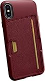 Smartish iPhone X/XS Wallet Case - Wallet Slayer Vol. 2 [Slim Protective Kickstand] Credit Card Holder for Apple iPhone 10s/10 (Silk) - Red Rover Red Rover