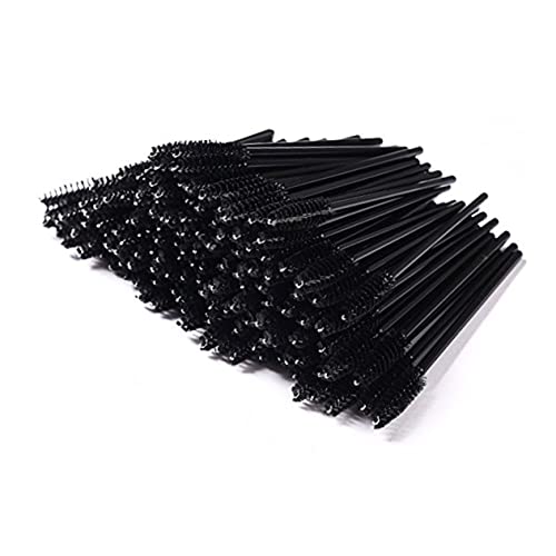 Veemoon 150個 入り使い捨てブラック ワンド 睫毛用メイクブラシ キープ アイラッシュけブラシ プロ仕様自宅兼用