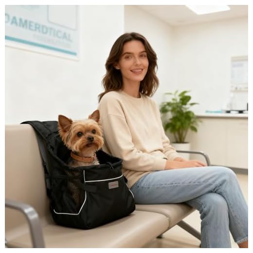 Cinf Mochila pequena para transporte de cachorro, cachorro, gato, bolsa frontal ajustável, fácil de ajustar para viajar, caminhadas, acampamento para carregar (preto-P)