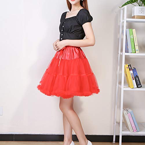 Image of Tutu Skirt as Well as Petticoat above Knee Underskirt Tulle Crinoline slip