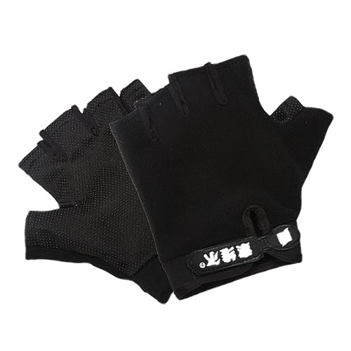 GRIRIW 1Pair Breathable Half Finger Skid Workout Gloves for Fitness Training Durable Lifting Gloves with Flexible Grip and Heat Dissipation Design for Weightlifting and Gym