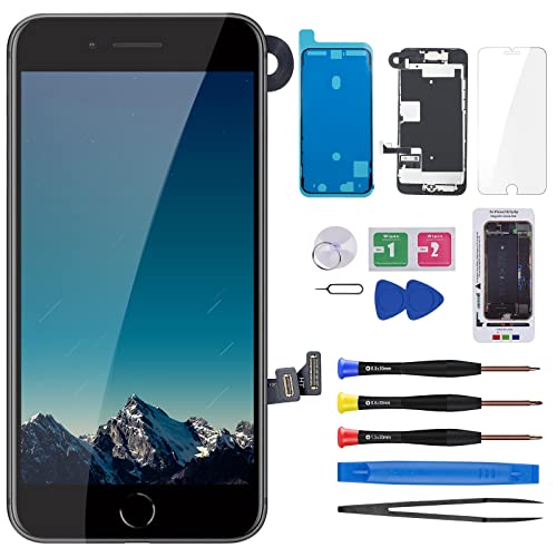 Ersatz-Set für iPhone 8/SE 2020 mit Home-Taste, CYKJGS LCD-Bildschirm, 3D-Touch-Digitizer, Montage mit gehärtetem Glas, Frontkamera + Ohrlautsprecher + Näherungssensor Ersatz-Set für iPhone 8/SE 2020 mit Home-Taste, CYKJGS LCD-Bildschirm, 3D-Touch-Digitizer, Montage mit gehärtetem Glas, Frontkamera + Ohrlautsprecher + Näherungssensor