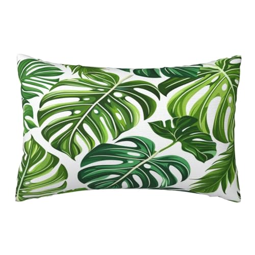 Housse coussin 50x80 cm lot de 2 vert tropical, le cadeau déco maison idéal - 8