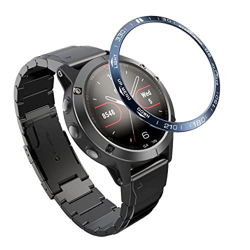 Coque en métal Garmin Fenix 5 protectrice et anneaux de lunette adhésifs précis