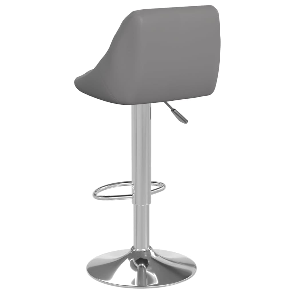 Juego de 2 taburetes de bar de piel sintética, altura regulable, taburete con respaldo y muelle de gas, silla de bar giratoria 360°, para cocina, bar y comedor, 44 x 46 x 82-103 cm