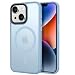 Produktbild tigratigro] Protective Case for iPhone 13 Mini Compatible with Mag-Safe Transparent Matte Texture Flexible and Anti-Fingerprint Leather-Like Texture (iPhone13 Mini Blue Sierra)