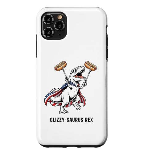 Funny T-Rex Glizzy-Saurus Rex Patriotic T-Rex USA �z�b�g�h�b�O �X�}�z�P�[�X iPhone 11 Pro Max �p