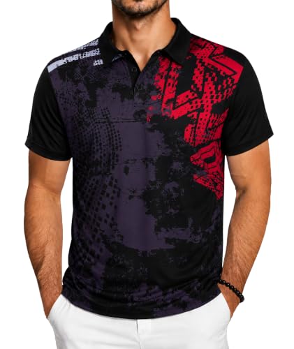 Image of ZITY Golf Polo Shirts for Men Short Sleeve UPF 50+ Athletic Tennis T-Shirt