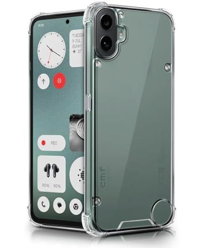Image of WOW IMAGINE Ultra-Hybrid Crystal Clear Back Case for Nothing CMF Phone 1 | Shockproof Design | Camera Protection Bump | Hard Clear Mobile Back Cover with Cushioned Edges - Transparent