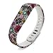 i-smile® 3PCS Replacement Bands with Metal Clasps for Fitbit Flex / Wireless Activity Bracelet Sport Wristband / Fitbit Flex Bracelet Sport Arm Band (No tracker, Replacement Bands Only) & 2PCS Silicon Fastener Ring For Free (Tatoo Flowers&Colorfull Flowers&Cute Owles, Large)