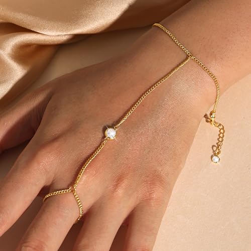 Bracelet for Women - Dainty Stack Bracelets Trendy Adjustable 14K Gold Plated Thin Paperclip Bead Box Satellite Figaro Cuban Link Chain Bracelet Set for Women Waterproof Jewelry Gift
