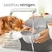 PrettyPaw Katzenbrunnen - Super leiser, BPA-freier 3L Trinkbrunnen für Katze mit LED und Aktivkohlefilter - Leicht zu reinigender Katzen Trinkbrunnen - Aqua Flow (Grau)